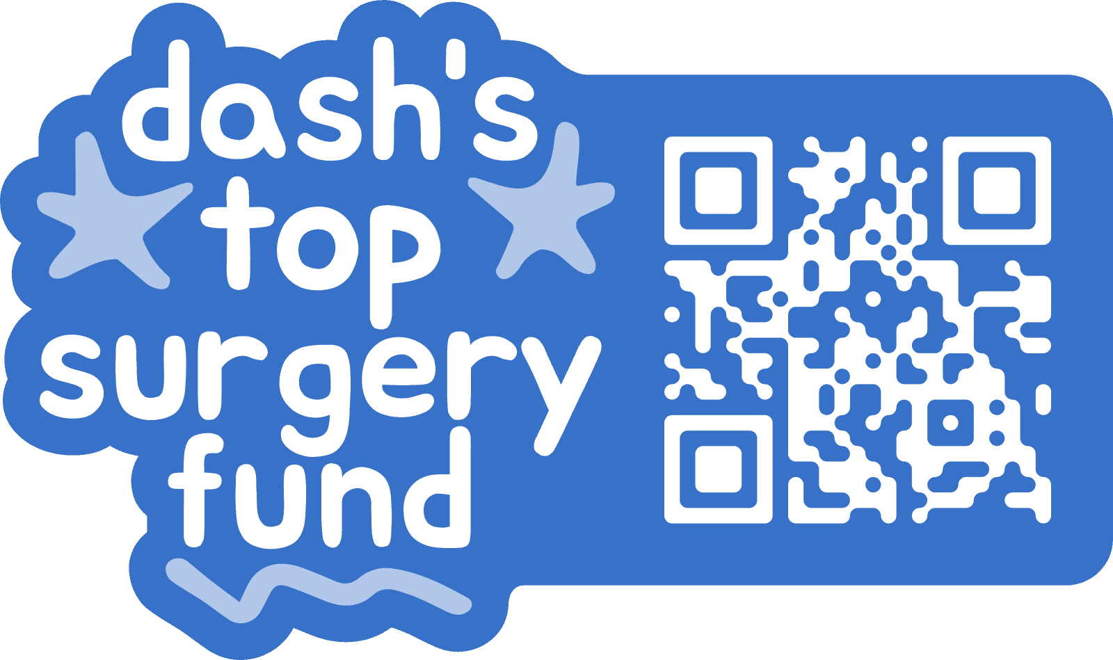 Dash's Top Surgery Fund QR Code Sticker